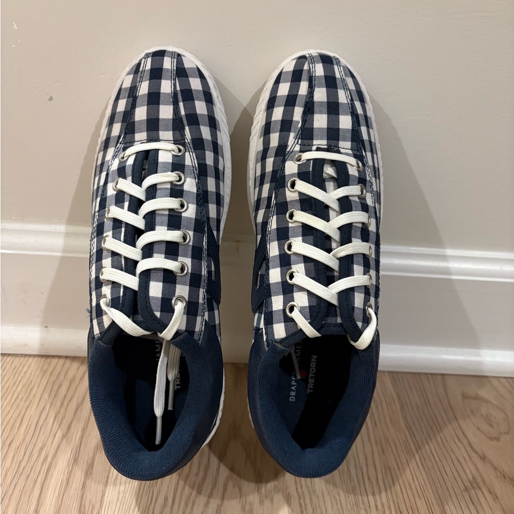 Draper James X Tretorn Nylite Navy|White Gingham Sneakers
